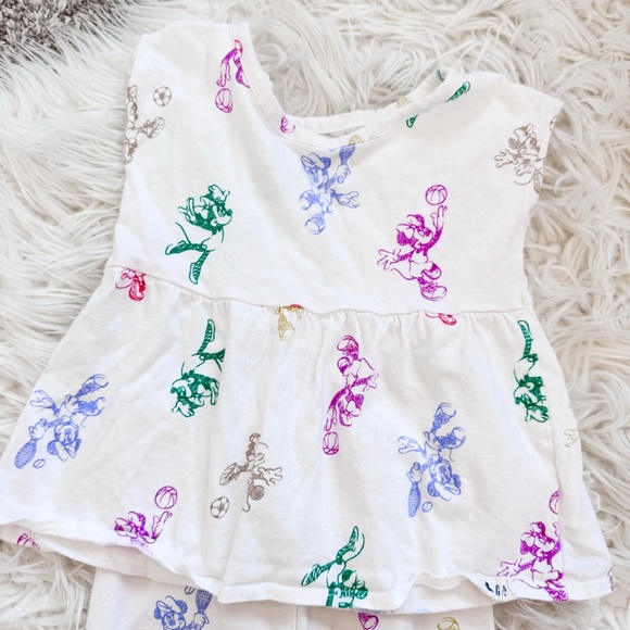 Baby Gap x Disney | Minnie Mouse Sports Matching Peplum Set - Picture 7 of 7
